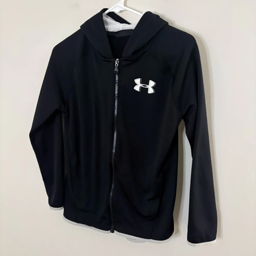 Under Armour Kids Boys XL Black Full-Zip Hoodie school fall sports